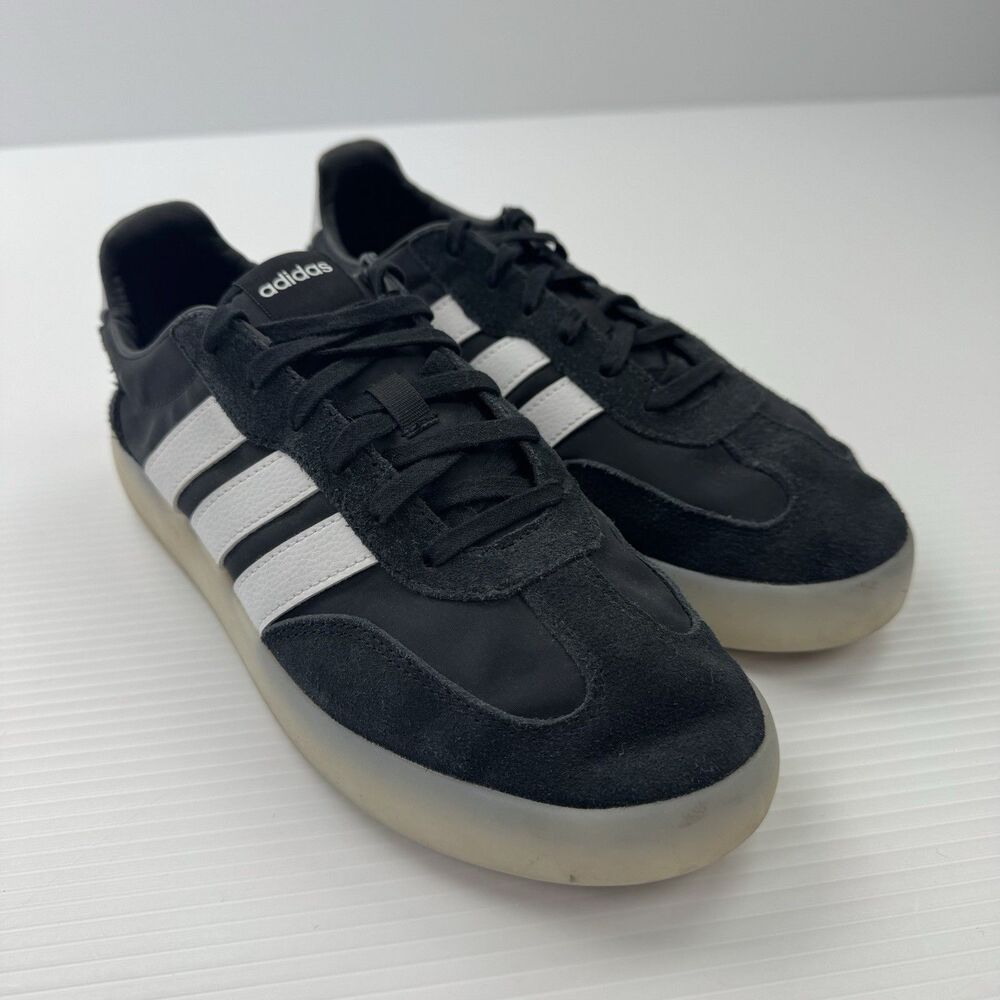 Adidas Barreda Decode Womens 10 Black White Suede Sneakers Shoes JR3102